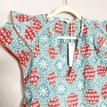 Marea Womens Blouse Grace Flutter Top With Trim V Photo 3