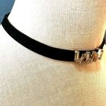 Avon rhinestone black velvet Choker Necklace Photo 2