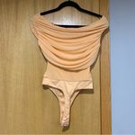 AFRM Orange Off The Shoulder Blouse Bodysuit Photo 2