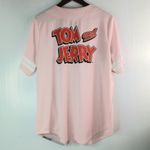Tom and Jerry L Baseball Cartoon Button Front Top Pink Size L Photo 3