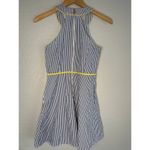 Draper James Payton Blue Seersucker Halter Mini Dress Summer Preppy Vacation Photo 4