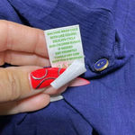 Lilly Pulitzer Ruffle Polo Top Navy Blue Casual Coastal Clean Girl Cotton Photo 9