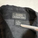 Guess Vintage  Ruffle Trim Button Up Shirt Size XL Semi Sheer Minimalist Y2K 90s Photo 3