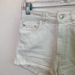 ZARA White Denim High Waisted Shorts Photo 4