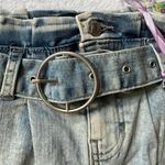 Blue Spice Twist Of Fate Paperbag Waist Denim Shorts in Light Blue Wash - Size 1 Photo 4