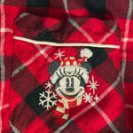 Disney Red/black flannel night shirt Mickey Mouse Santa size XL 100% cotton Photo 6