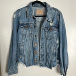 BLANK NYC Distressed Raw Hem Denim Jean Jacket Photo 2