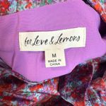 For Love & Lemons  Charlie Midi Dress Blossom Floral Size Medium Open Back Photo 6