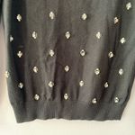 Boden Black Beaded Sparkly Soft Pullover Sweater Glam Preppy Women's size 8 Photo 2