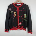 Vintage 1992 Eagles Eye Collection Holiday Sweater S Ugly Christmas Heart Retro Photo 0