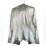 White House | Black Market Shimmering velvet Silver blazer Photo 3
