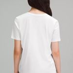 Lululemon white cotton V neck short sleeve tshirt Photo 3