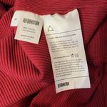 Reformation Carson Red Rib Knit Open Back Bodycon Midi Dress Size Medium Photo 6