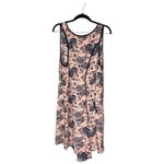 HOT GINGER Plus! Floral Tank Top Sleeveless High Low Hem Pink Navy Blue Size 3XL Photo 3