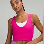 Lululemon Athletica Power Pivot Vibrant Pink Ribbed Tank Top Photo 0