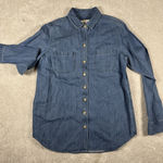 Marine layer Classic Denim Shirt Woman's XS Chore Double pocket Button down Photo 0