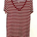 Merona wine red white stripe Medium Photo 0