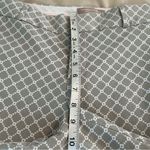 Banana Republic  Hampton Pant Women 4P Gray White Geometric Print Crop Dress Pant Photo 9
