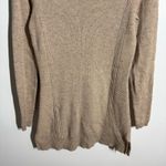 Title Nine Wool Blend Knit Sweater Dress Tunic Crew Neck Women M Tan Sport Golf Photo 3