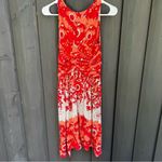 Anthropologie  Lilka Coral Gardens Red and pink Floral
Sleeveless Dress sz small Photo 2