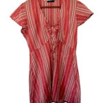 Cotton On  Pink‎ Multicolored Striped Tie Front Textured Dress Size Women's M Photo 0