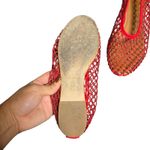 STAUD  Alba Ballet Flat Red Netting Size: 36 Photo 2