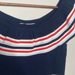 VERO MODA Women's Grace Ruffle Off Shoulder Striped Top Size Medium Photo 2