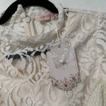 Ivy City Co Colette Cream Long Sleeve High Neck Lace Jumpsuit XXS White Photo 7