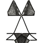 Victoria's Secret NEW  Very Sexy Lace Black Strappy Teddy S Photo 0