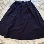 Quince 💙 NWT Navy 100% Organic Cotton Poplin A-line Maxi Skirt Sz L 💙 Photo 6