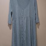 Torrid Jersey Knit Button Front Tee Shirt Dress Sz 2 Gray Normcore Photo 2