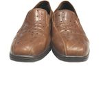 Aravon Kiley Floral Cut Out Leather Loafers Slip on Shoes‎ Brown Size 9.5 2A Photo 4