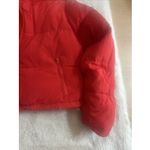 Hujoin Womens Red Crop‎ Short Puffer Jacket Sz S Photo 2