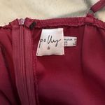 Princess Polly Burgundy Wrap Dress Photo 2