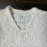 Line The Label White Baby Alpaca & Wool Blend V Neck Cropped Sweater Size XS Photo 1