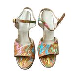 Jack Rogers Vintage Paint-Splatter Snakeskin Heels | 80s/90s | Size 8 Photo 7