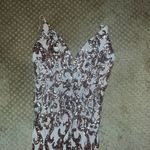 A'Gaci Gold Sequin High Slit Fitted Gown SZ L 8/10 Formal Gala Prom Stretchy Photo 1