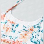 NEW White with Orange & Blue Floral Spaghetti Strap Wide Leg Jumpsuit Size XL Photo 7