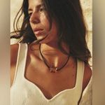 Free People NWT  Under the Sea Collar Brown Flower Cord Necklace Photo 0