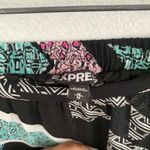 EXPRESS  Asymmetrical Maxi Skirt Bohemian Geometric Multicolor Flowy Festival Photo 3