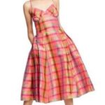 Isaac Mizrahi Silk Plaid Spaghetti Strap Tea Dress Photo 0