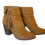 LC Lauren Conrad Sweatpea Cognac Stacked Heat Ankle Bootie Womens Size 7.5 Photo 1