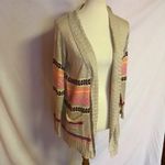 Francesca’s collections tan n neon tribal cardigan Photo 4