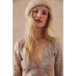 For Love & Lemons Free People x Temecula Mini Dress Silver Lace Large $248 Photo 2