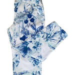 Chico's 16 Denim Jeans Plus Girlfriend Ankle 3 Pants Boho Palm Resort White blue Photo 0