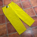 NWT Royalty by Maluma Faux Leather Yellow Pants Size M Photo 2
