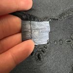 Made In Italy Jacket Topper Womens Large Black Eyelet Button Up Frayed Trim Edgy Photo 14