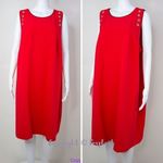 Julia Jordan NEW  red sleeveless‎ shift dress with mental cut-out, plus size 22W Photo 4