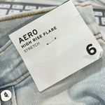 Aeropostale High Rise Flare Stretch Jeans Light Wash Distressed-6 Photo 3
