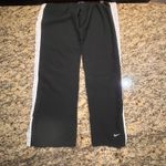 Nike Vintage  Track Pants Black White Side Stripe Athletic Joggers Women Large Photo 2